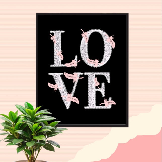 Póster LOVE DE Texto (Criador carregado)