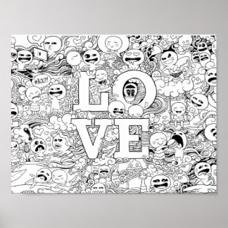 Póster Love Doodle