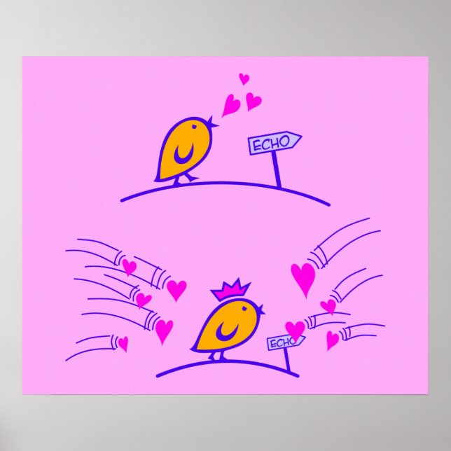 Poster LOVE ECHO - Pássaros de Quadrinhos Tweetlercools 3 (Frente)
