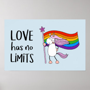 Poster Love Has No Limits Unicorn
