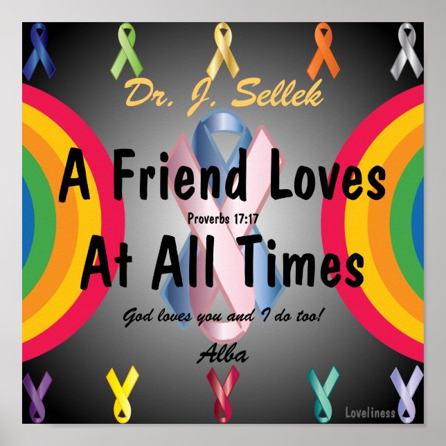 Póster Love Honors Friendship Poster-Customize (Frente)