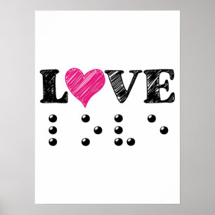 Poster Love Is Blind Braille