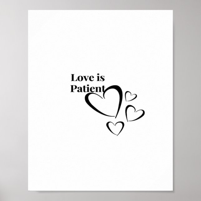 Poster Love Is Patient Calm Aesthetic  (Frente)