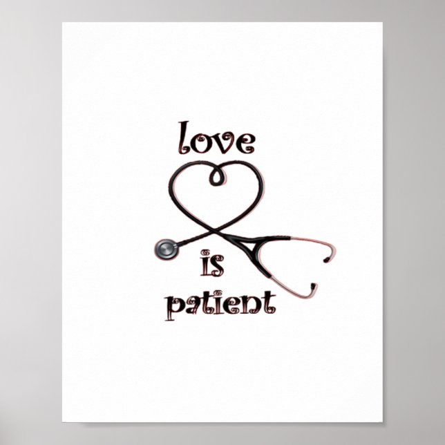 Poster Love Is Patient Clean Layout  (Frente)