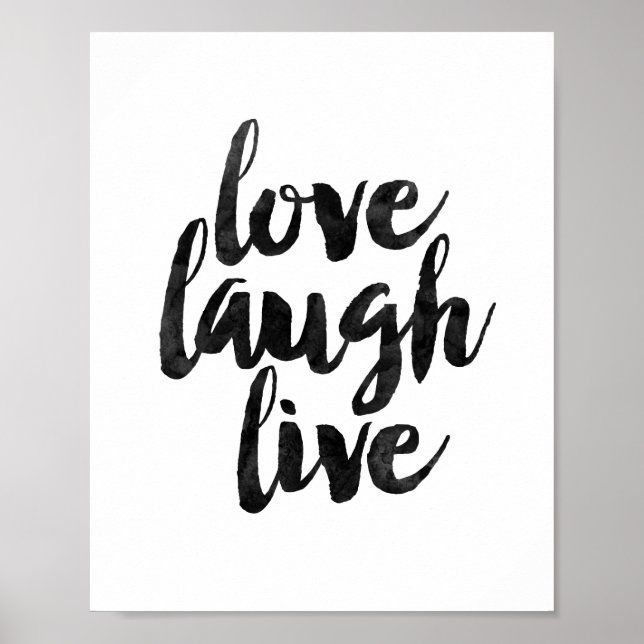 Poster Love Laugh Live (Frente)