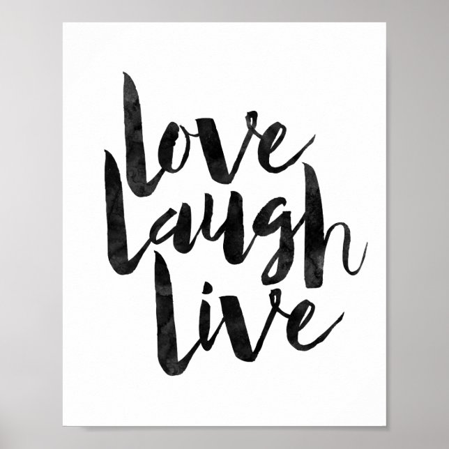 Poster Love Laugh Live (Frente)