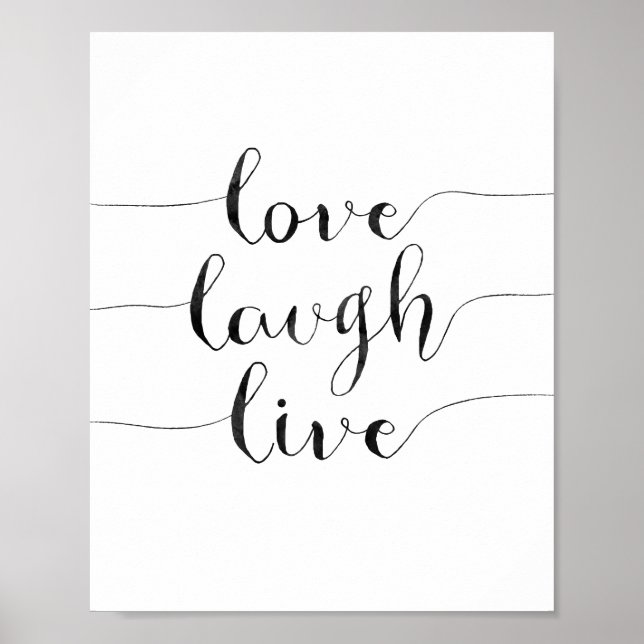 Poster Love Laugh Live (Frente)