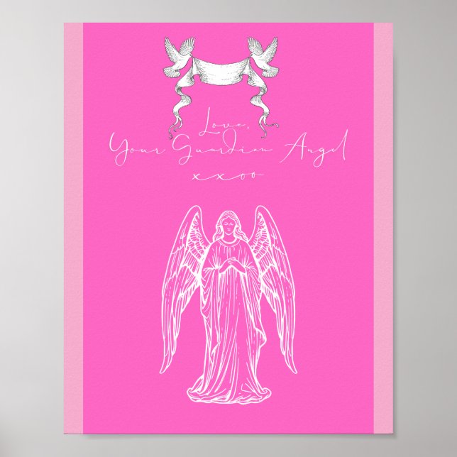 Poster Love Letter Design - Love, Your Guardian Angelxxoo (Frente)