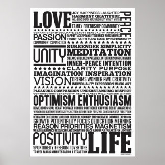 Poster "Love Life", Design de Arte Motivacional Inspiraci