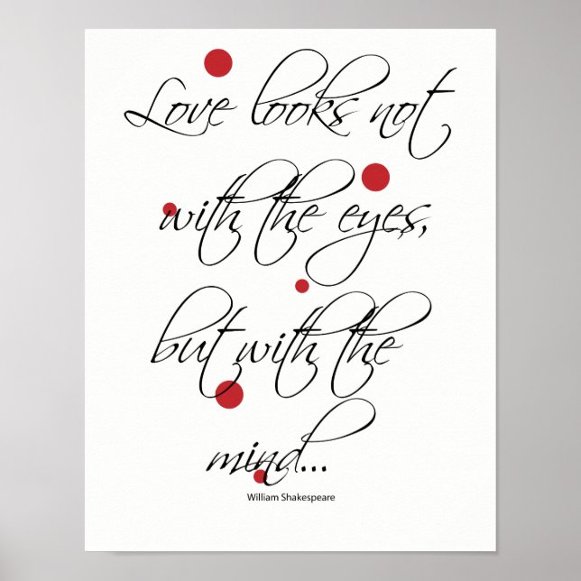 Poster Love Looks Not with the Eyes (Frente)