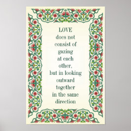 Póster LOVE não consiste em olhar uns para os outros,