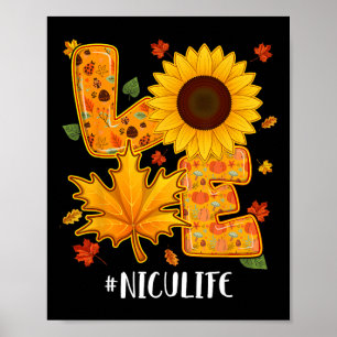Poster Love Nicu Life Ação de Graças Autumn Fall Maple Le