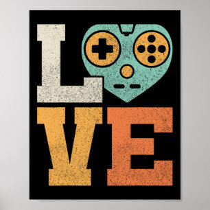 Poster Love Outfit Vintage Video Game Costume Retro Gamin
