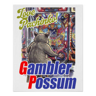 Póster Love Pachinko! Gambler Possum