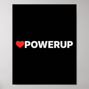 Poster Love Powerup - Coração