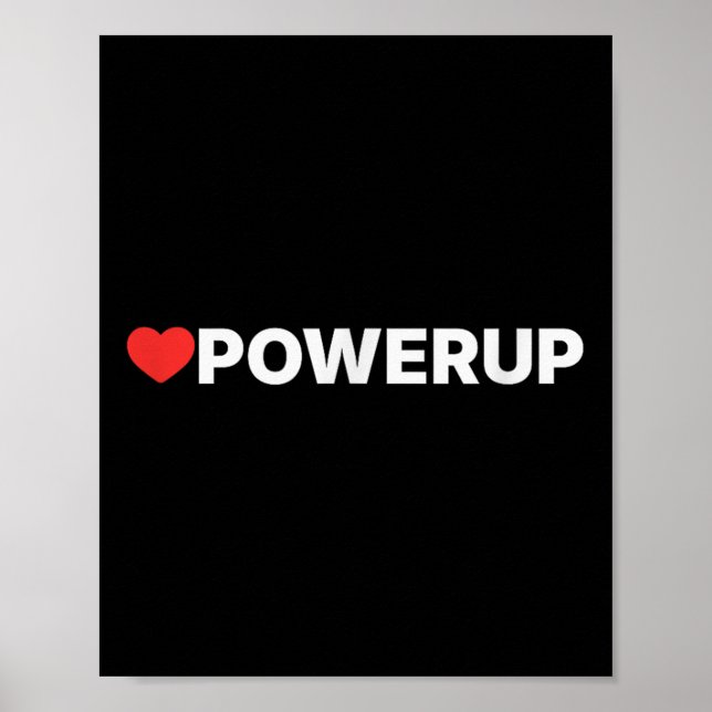 Poster Love Powerup - Coração (Frente)