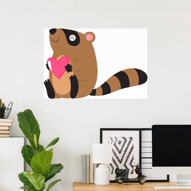 Poster Love Raccoon (Criador carregado)