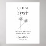 Poster Love Sparkle Sign Sendoff G400<br><div class="desc">Nosso sinal de poster de papel é perfeito para adicionar a um quadro a ser exibido na sua mesa. Os convidados podem ajudar a mandar a noiva e o noivo, acendendo faiscadores na recepção de casamento ou cerimônia. Este item faz parte da nossa suíte de convites para casamento Gwen G400,...</div>