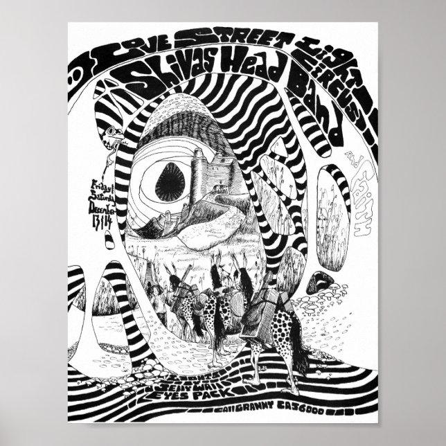 Póster Love Street Light Circus flyer Dec13&14'68 (Frente)