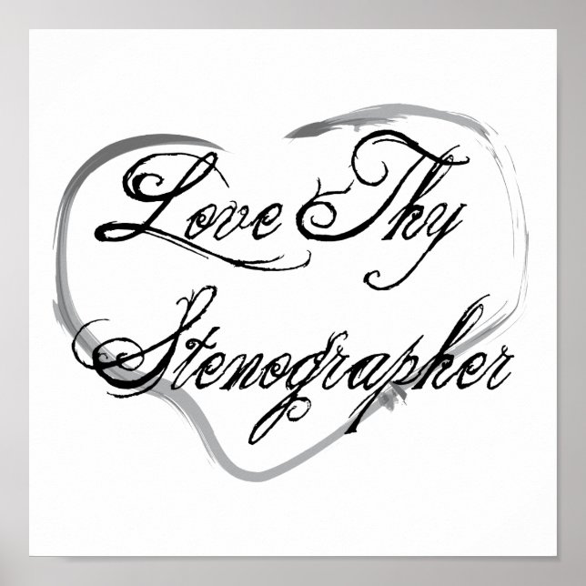Póster Love Thy Stenographer (Frente)