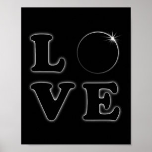 Poster Love Total Solar Eclipse 04 08 2024 Totalidade