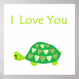 Poster Love Turtle