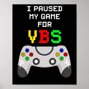 Poster Love Vbs 2024 Video Game Vacation Bíblia School Ga