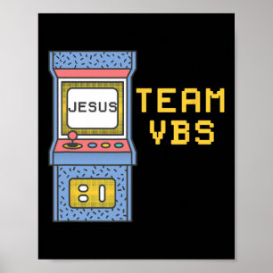 Poster Love Vbs 2024 Video Game Vacation Bíblia School Re