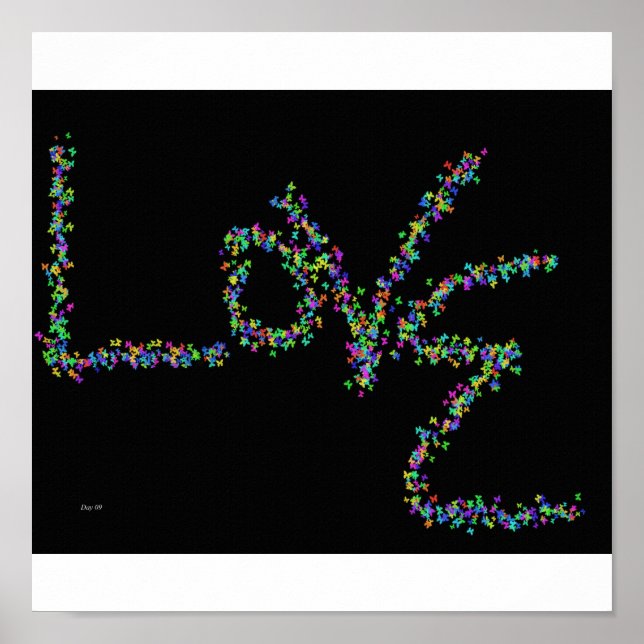 Poster Love with Butterflies (Frente)
