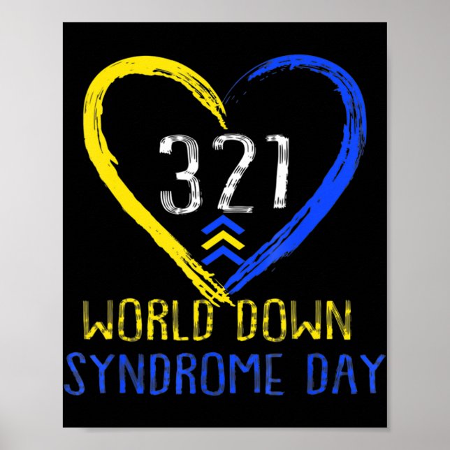 Poster Love World Down Syndrome Awarting Day Love (Frente)