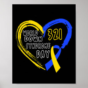 Poster Love World Down Syndrome Awarting Day Love