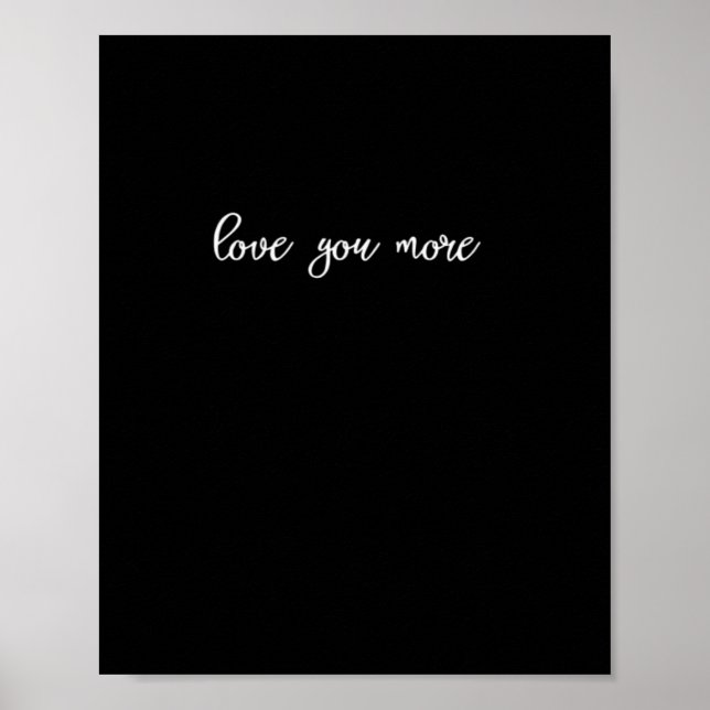 Poster Love You More Clean Typography  (Frente)