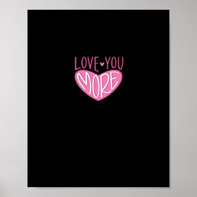 Poster Love You More Contemporary Design  (Frente)