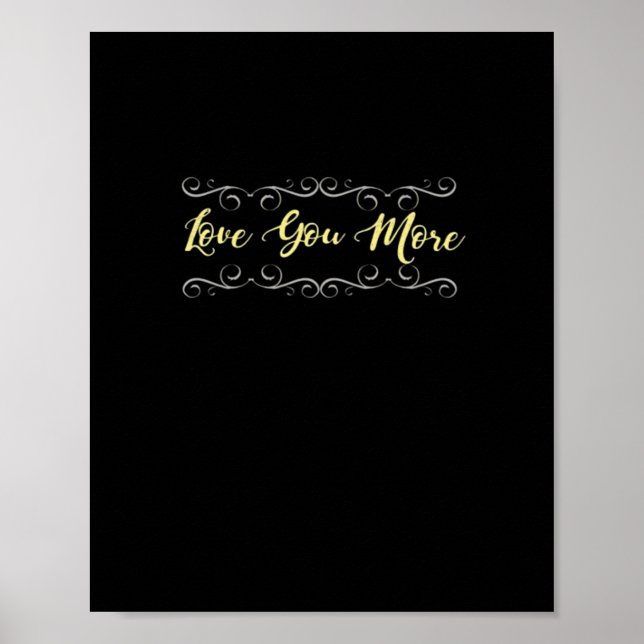 Poster Love You More Heartfelt Modern Design  (Frente)