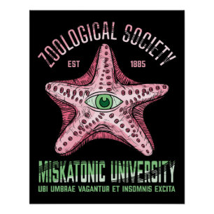 Póster Lovecraft da Sociedade Zoológica Universitária Mis