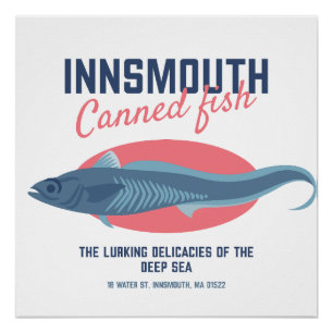 Póster Lovecraftian Peixe Enlatado Innsmouth