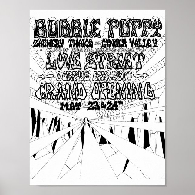 Póster LoveStreetLightCircusflyer CorpusMay23&24'69 (Frente)