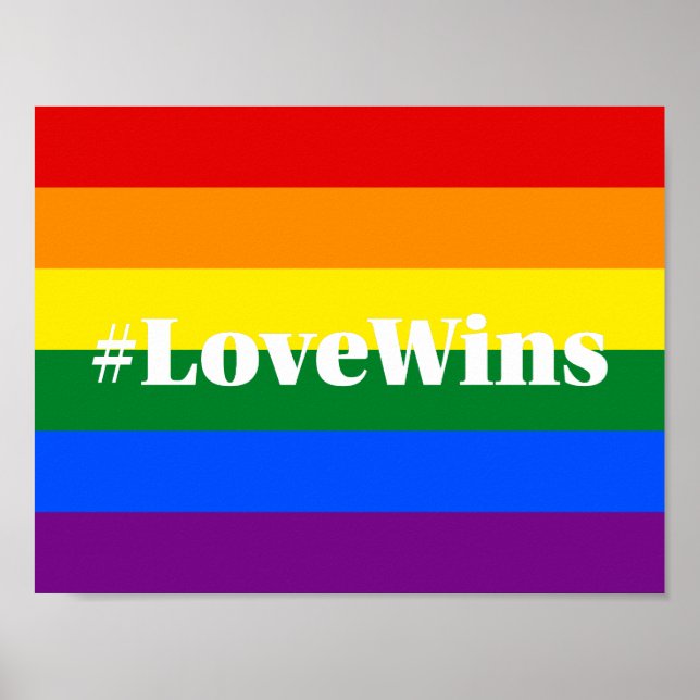 Poster #LoveWins celebra a igualdade do Casamento Rainbow (Frente)