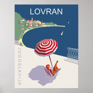 Poster Lovran, Jugoslávia, Croatia