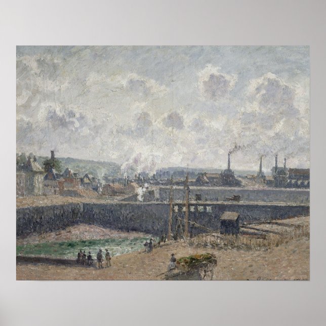Póster Low Tide at Duquesne Docks, Dieppe, 1902 (Frente)