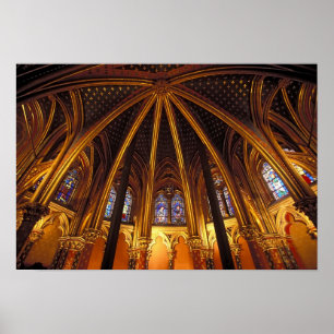 Póster Lower chapel of La Sainte-Chapelle, Paris,