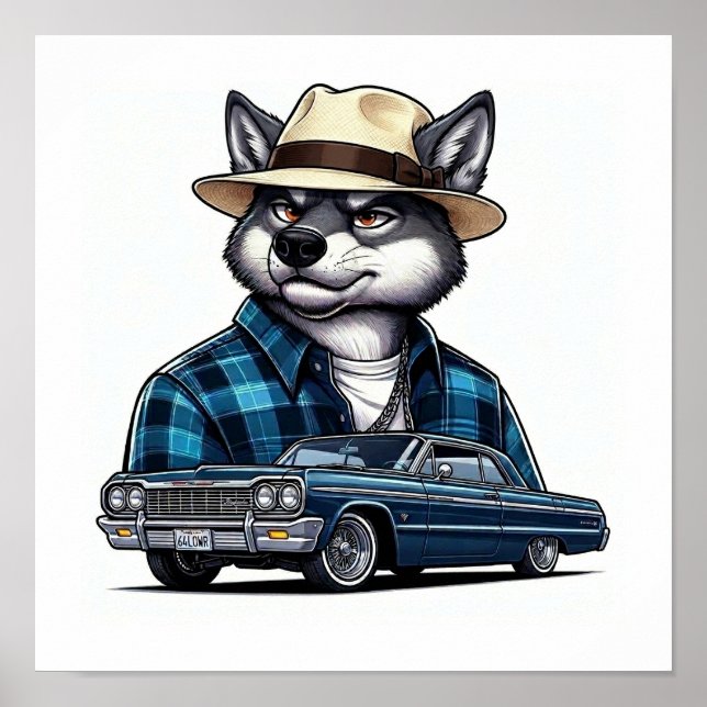 Poster Lowrider Wolf (Frente)