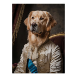 Póster Loyal Golden Retriever | Royal Companion Portrait