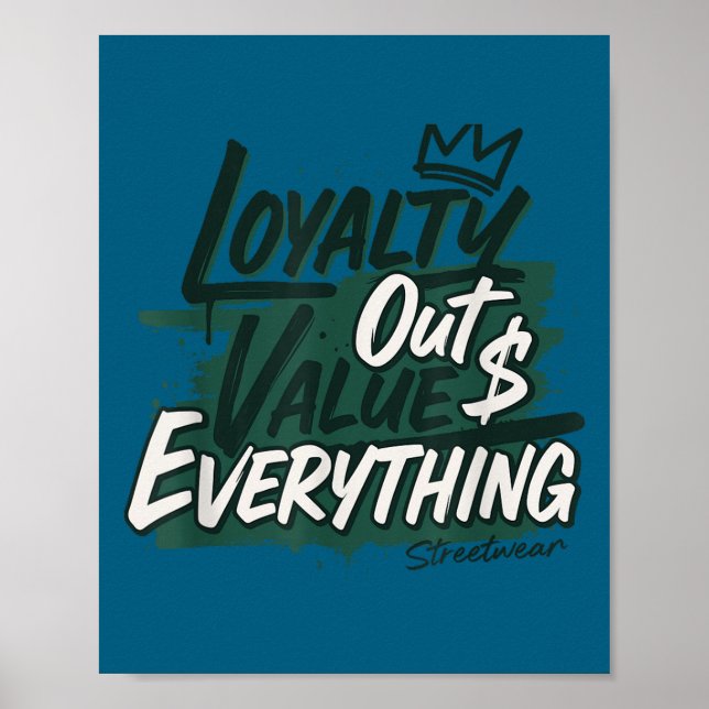 Poster Loyalty Outvalues Everything Streetware Urban  (Frente)