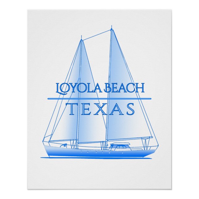 Póster Loyola Beach Coastal Saile Náutico (Frente)