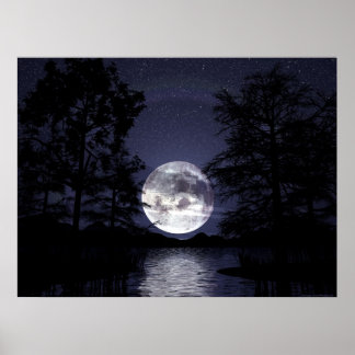 Póster Lua Azul