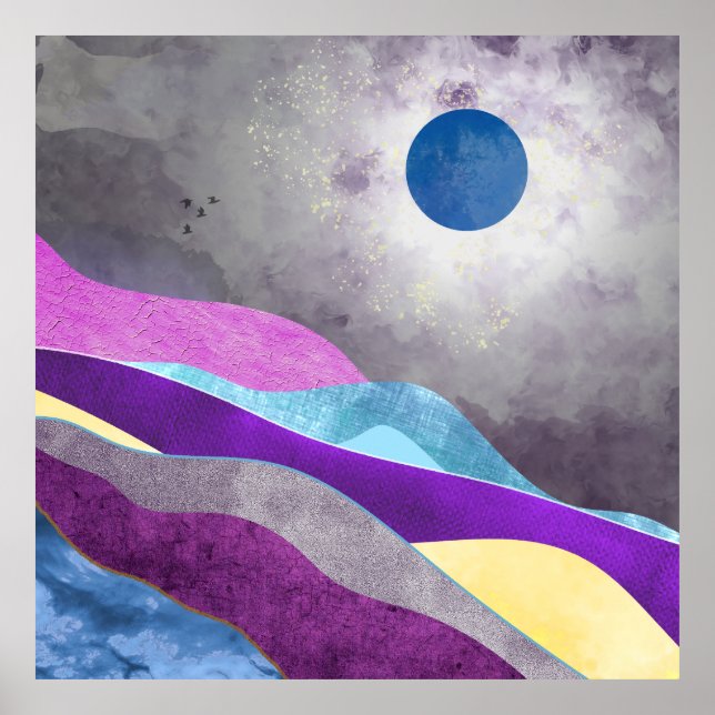 Poster Lua Azul (Frente)