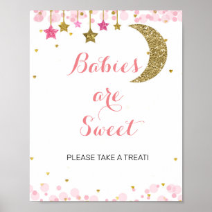 Poster Lua brilhante Os Bebês São Doces Por Favor Tome 
