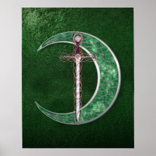 Póster Lua celta verde