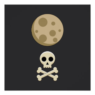 Póster Lua Cheia e Caveira